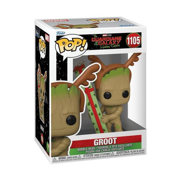 Funko POP! Guardians of the Galaxy Holiday Groot 3.75" Vinyl Figure (#1105) - Picture 2 of 3